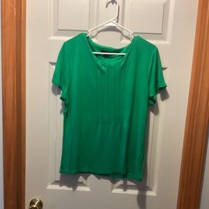 Green pleated front XL Talbots Top